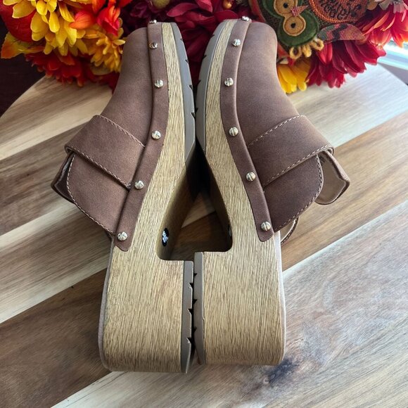 Dr. Scholl's Womens Classic Clog Platform 70's Vibes Mules 8US Brown - Picture 9 of 11